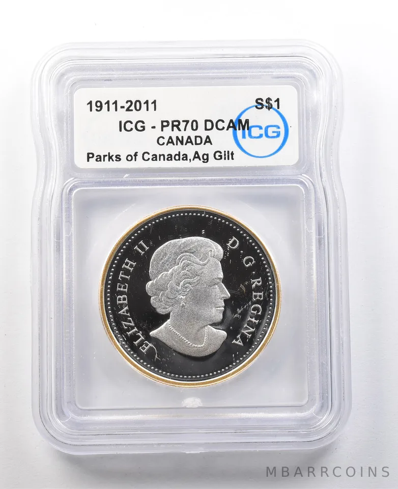 2011 Canada Silver Dollar Gilt Parks Of Canada PR70 DCAM ICG *8776