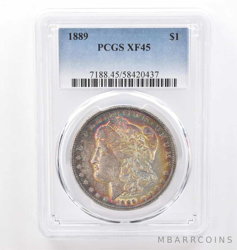 1889 Morgan Silver Dollar XF45 PCGS Beautiful Tone *6230