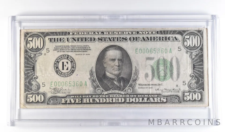 1934 $500 FRN Richmond VA Green Seal *4651