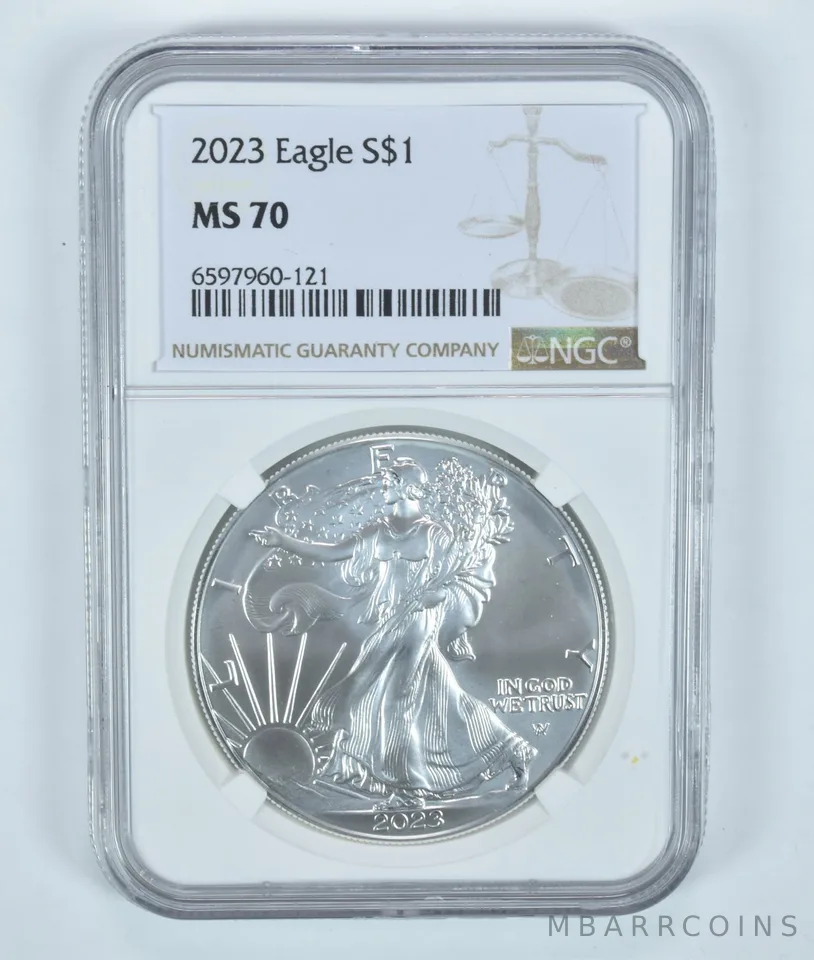 2023 American Silver Eagle MS70 NGC Brown Label