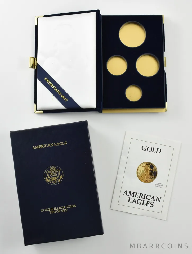 OGP 1992 Gold Eagle Proof Set 4-Coin BOX & COA - NO COINS