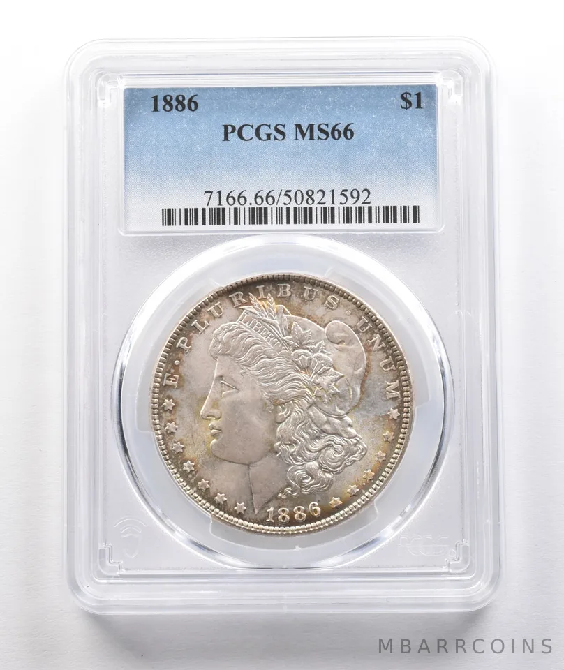 1886 Morgan Silver Dollar MS66 PCGS *1593