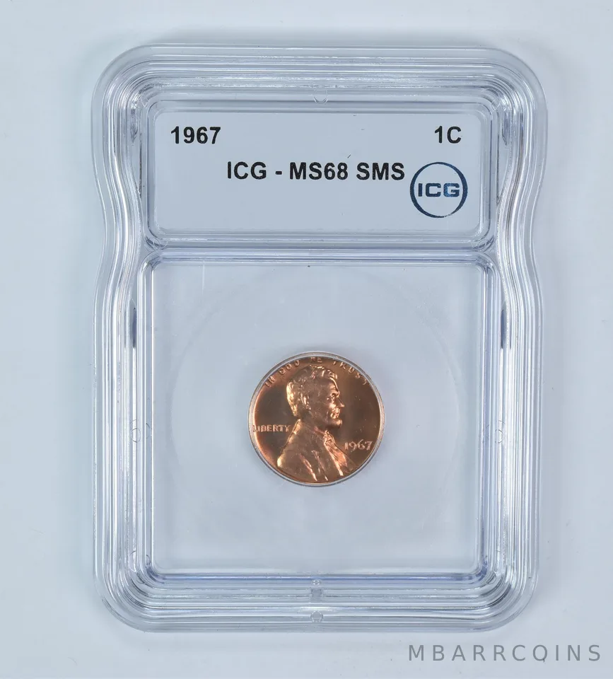1967 Lincoln Memorial Cent MS68 SMS ICG