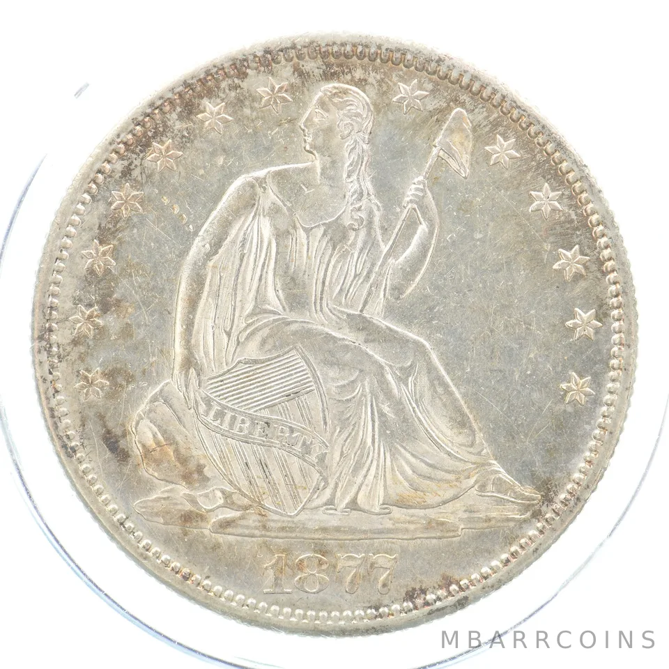 1877-S Seated Liberty Half Dollar Beautiful Tone *0697