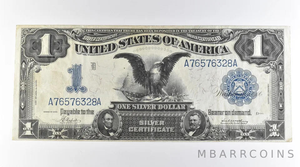 1899 $1 United States Black Eagle Silver Certificate Large Note FR#230 *0752
