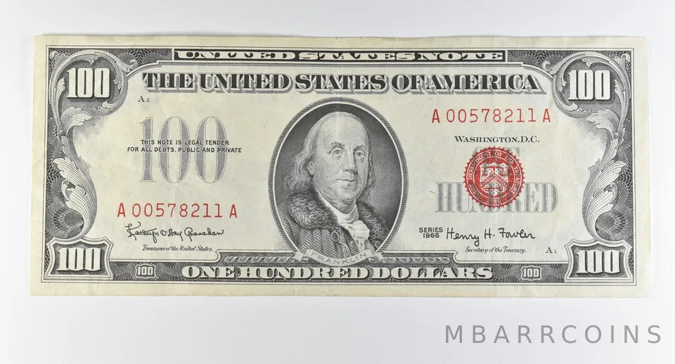 1966 $100 United States Note Red Seal *0315