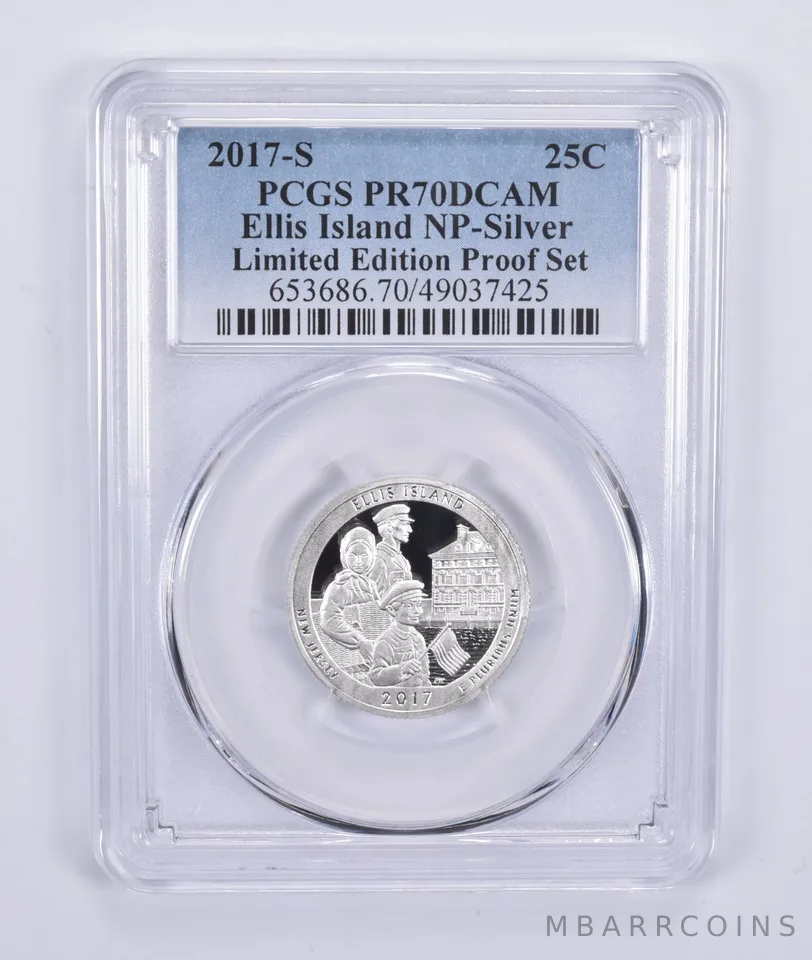 2017-S Quarter Silver Ellis Island Limited Edition Set PR70 PCGS