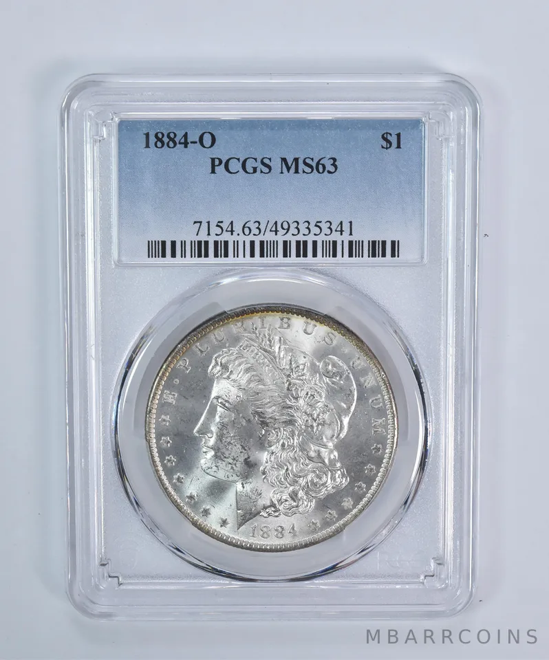 1884-O Morgan Silver Dollar MS63 PCGS Blue Label