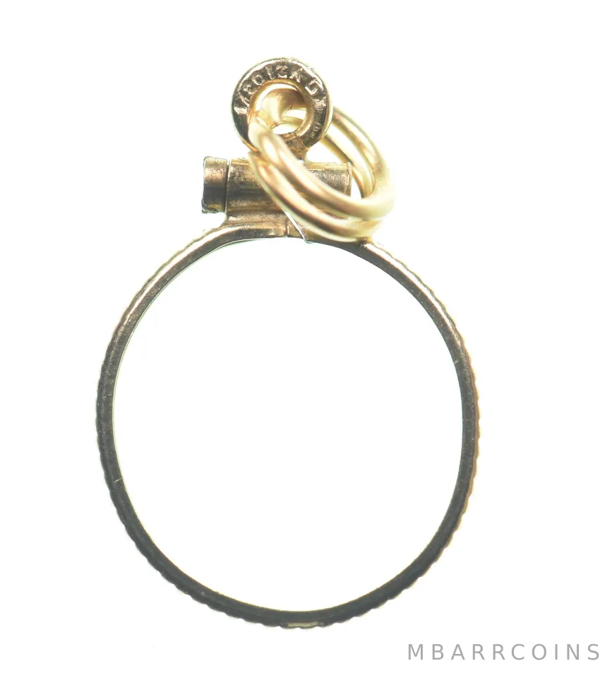 12k 0.6 Gram Gold Filled 12mm Coin Bezel Pendant Frame Edge *4884