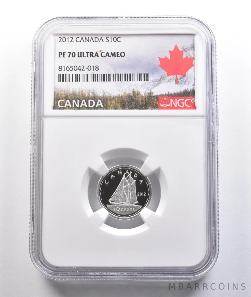 2012 Canada 10 Cents Silver PF70 UCAM NGC *6936