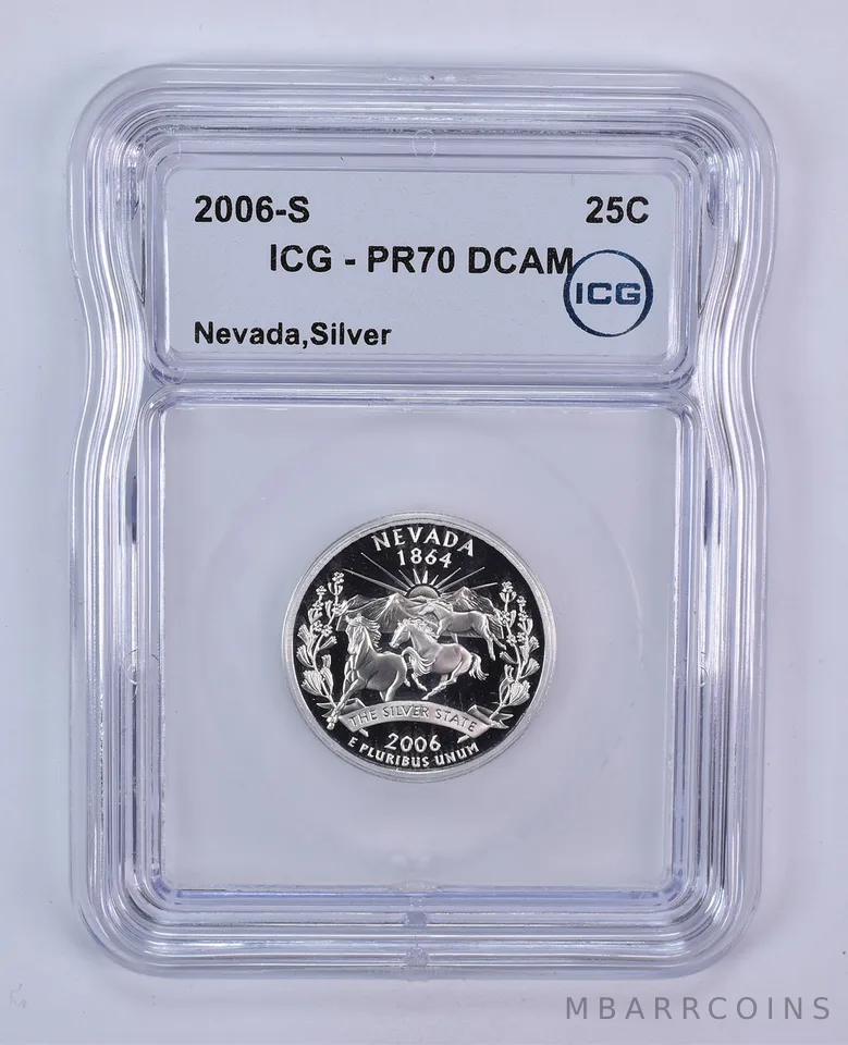 2006-S Washington State Quarter Nevada Silver PR70 DCAM ICG