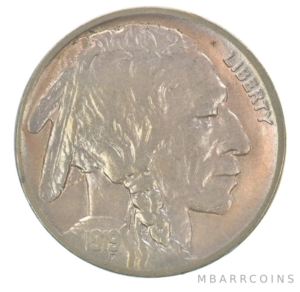 1919 Indian Head Buffalo Nickel Beautiful Tone *4152
