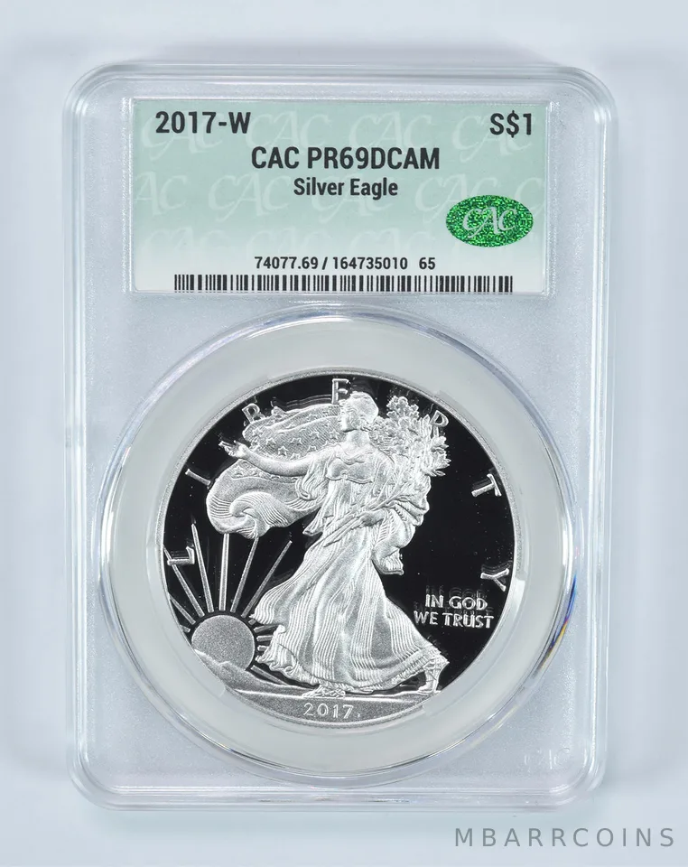 2017-W American Silver Eagle PR69 DCAM CAC CACg