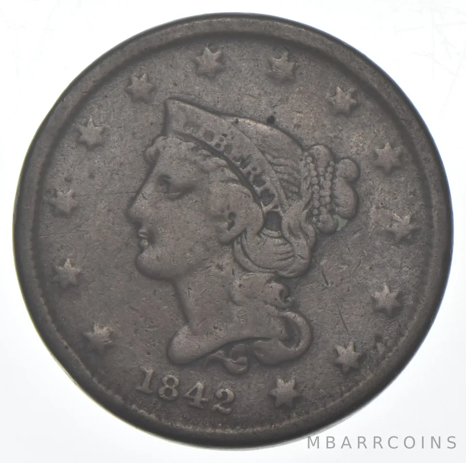 1842 Braided Hair Large Cent - N.1 - SD a8427