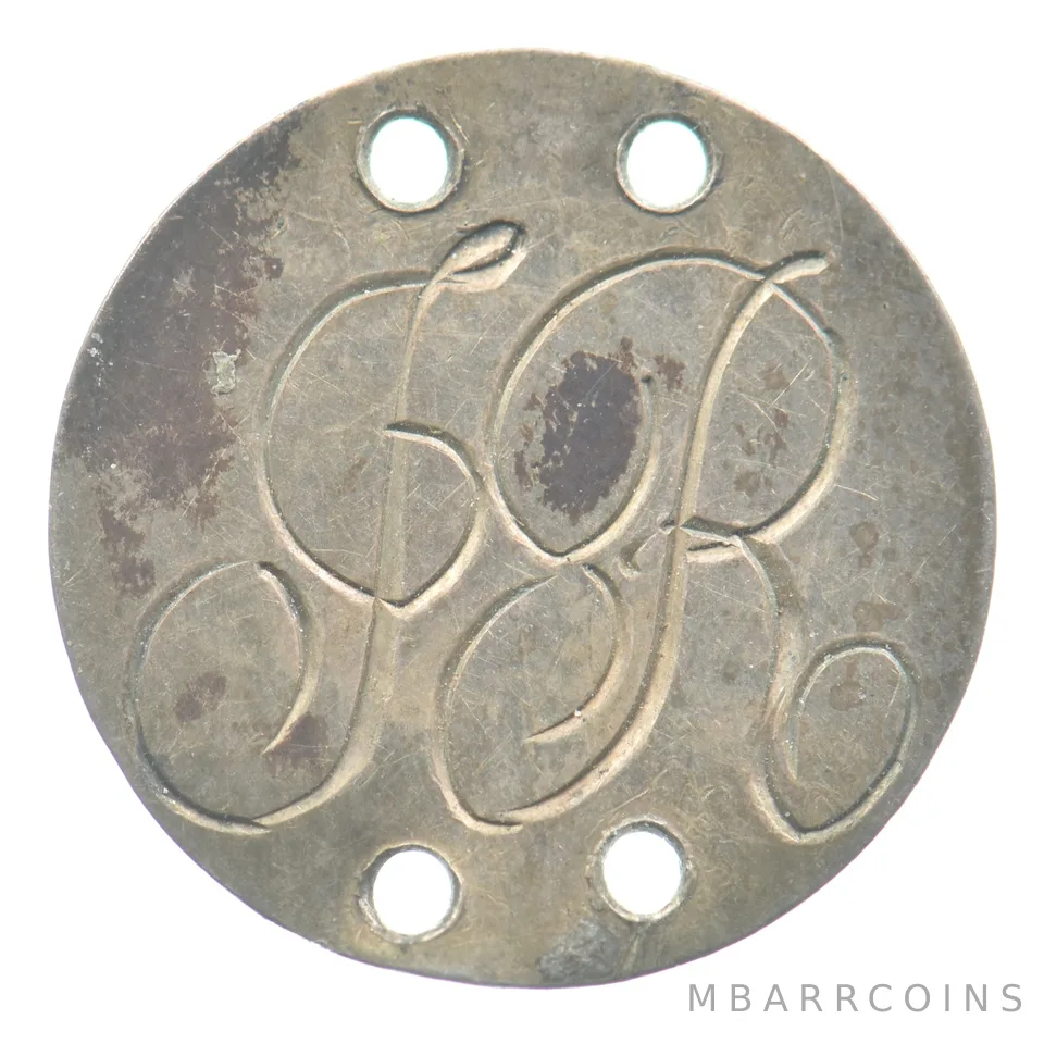 1850s Three Cent Silver Trime Love Token JR Victorian *5481