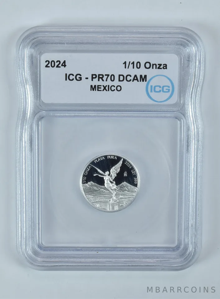2024 Mo Mexico 1/10 Onza Silver Libertad PR70 DCAM ICG
