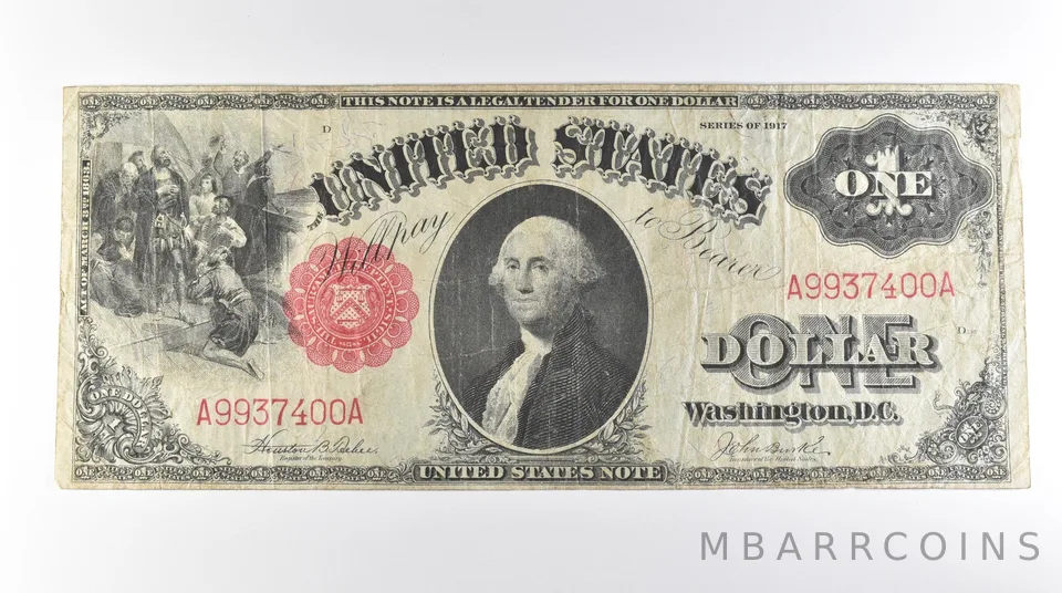 1917 $1 Legal Tender Large Note Red Seal FR#36 *0591