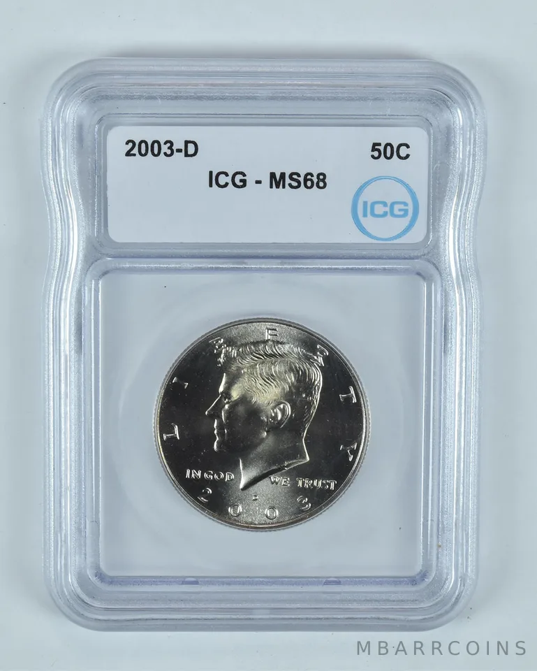2003-D Kennedy Half Dollar MS68 ICG