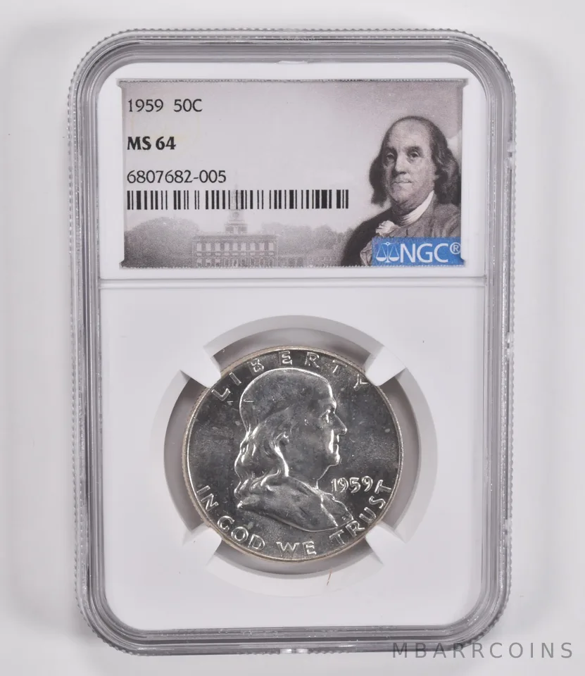 1959 Franklin Half Dollar MS64 NGC Special Label