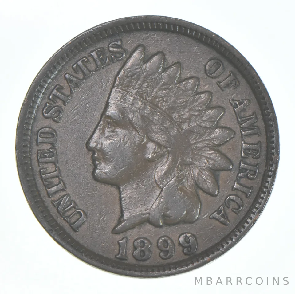 XF 1899 Indian Head Copper Cent Penny - High Grade Sample