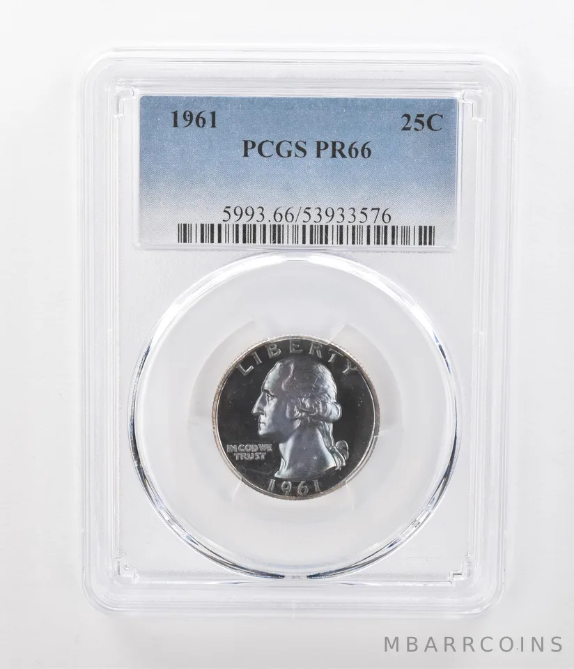 1961 Washington Quarter PR66 PCGS Beautiful Tone a1076