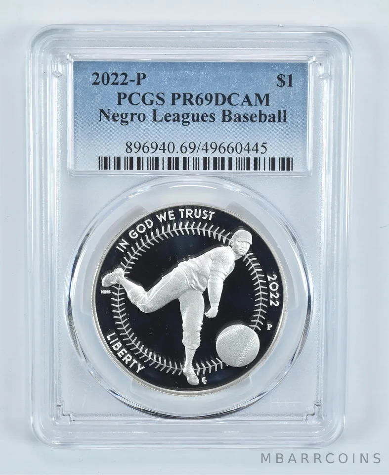 2022-P Negro Leagues Baseball Commemorative Dollar PR69 DCAM PCGS