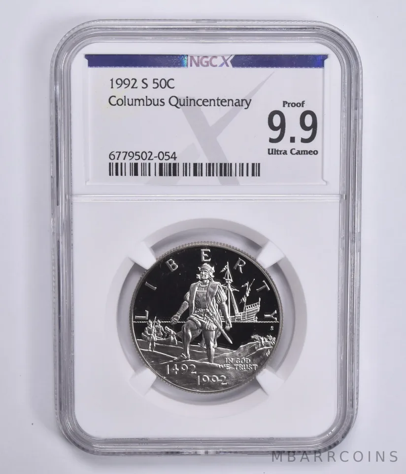 1992-S Columbus Commemorative Half Dollar Proof 9.9 UCAM NGC X NGCX