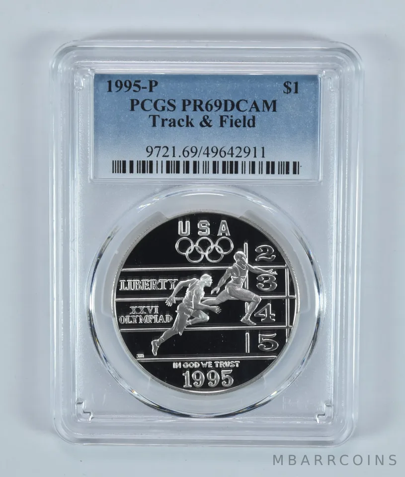 1995-P Olympic Track & Field Commemorative Dollar PR69 DCAM PCGS