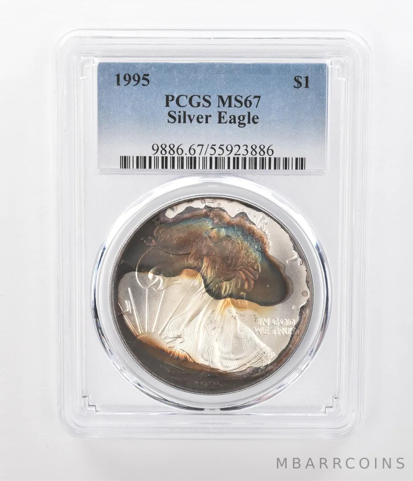 1995 American Silver Eagle MS67 PCGS Beautiful Tone a1262
