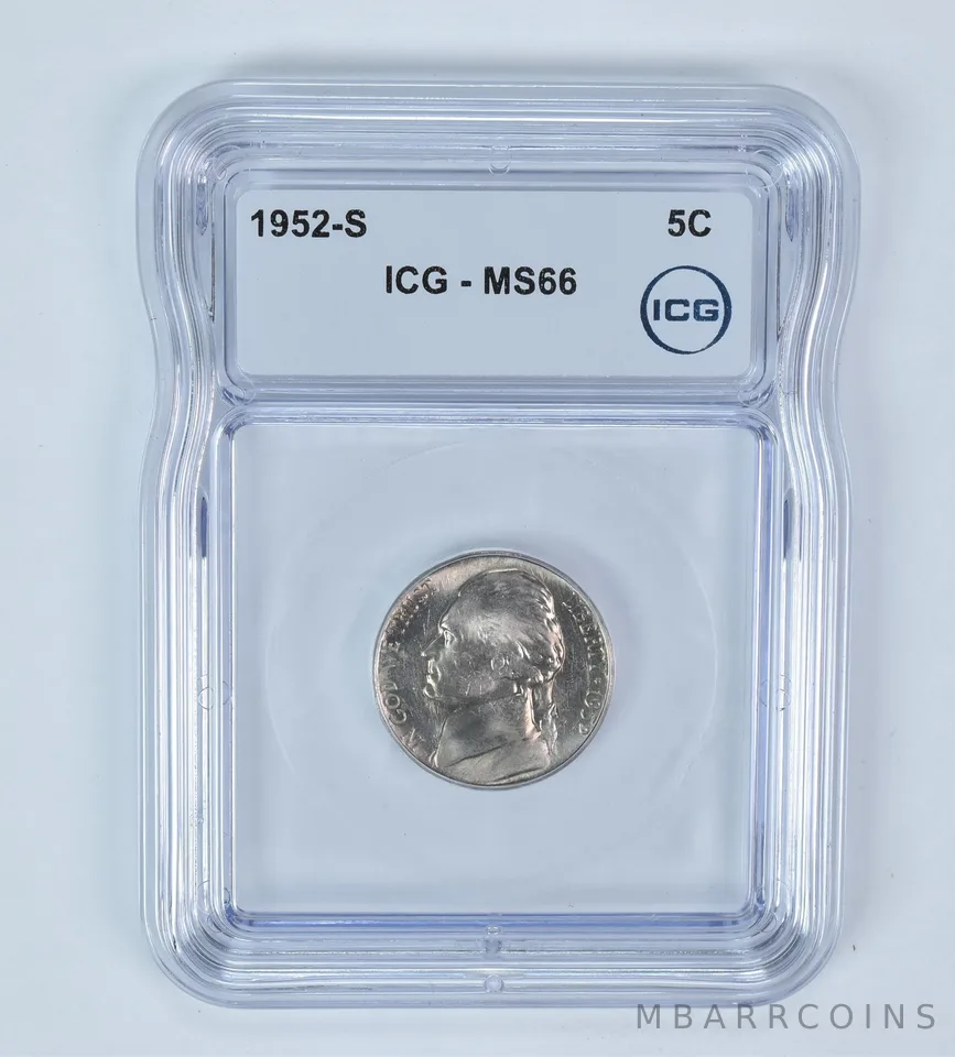 1952-S Jefferson Nickel MS66 ICG