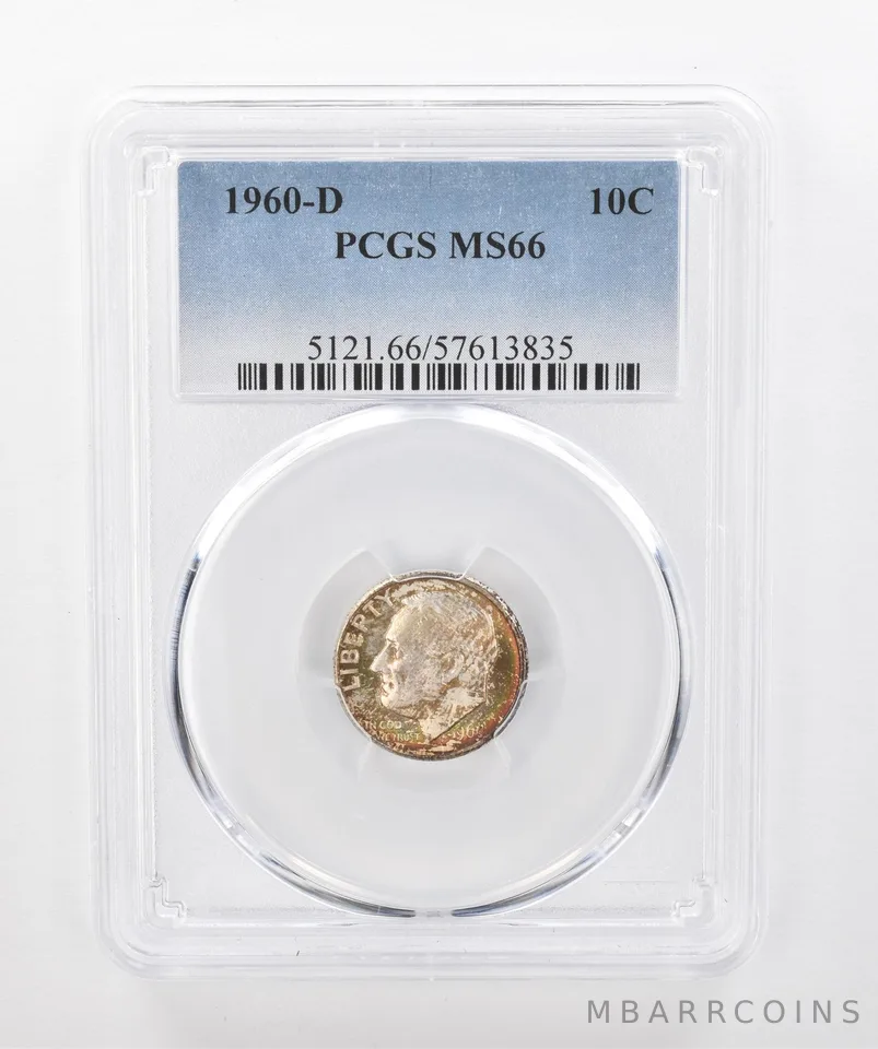 1960-D Roosevelt Dime MS66 PCGS Beautiful Tone *1535
