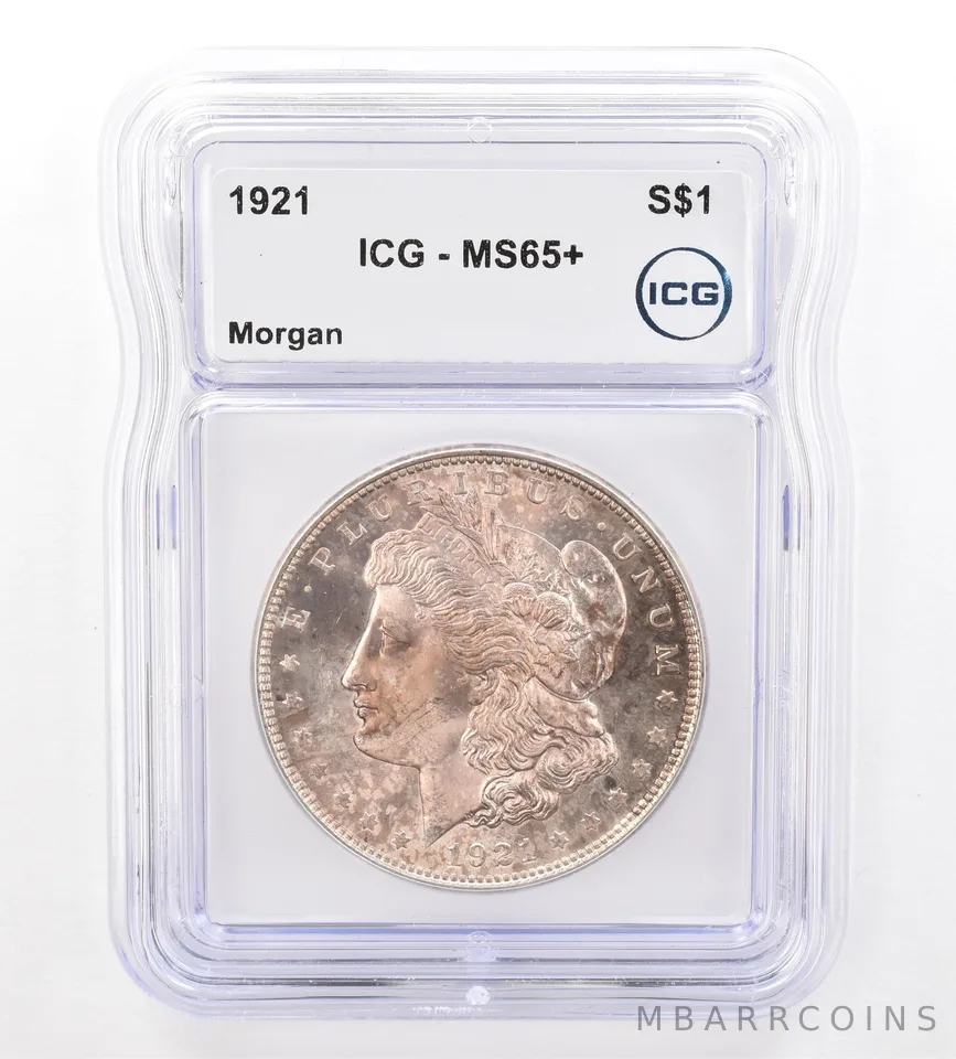 1921 Morgan Silver Dollar MS65+ ICG Beautiful Tone *7406