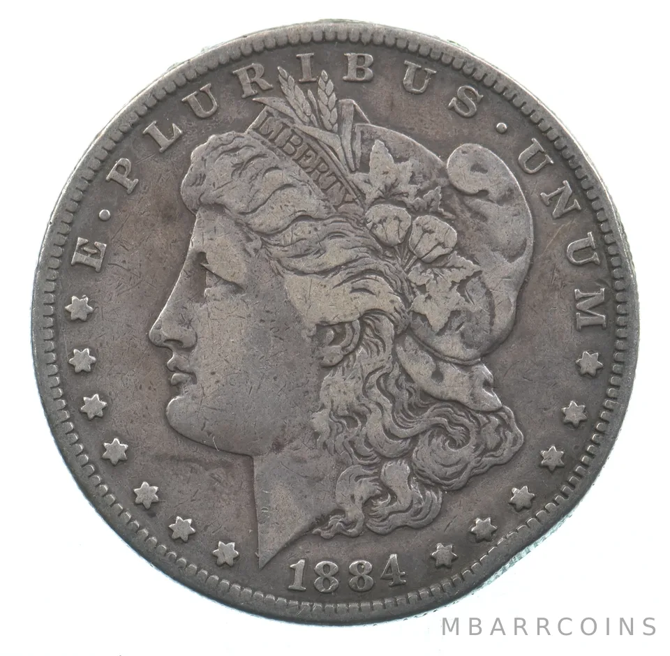 Early - 1884-S Morgan Silver Dollar - 90% US Coin *844