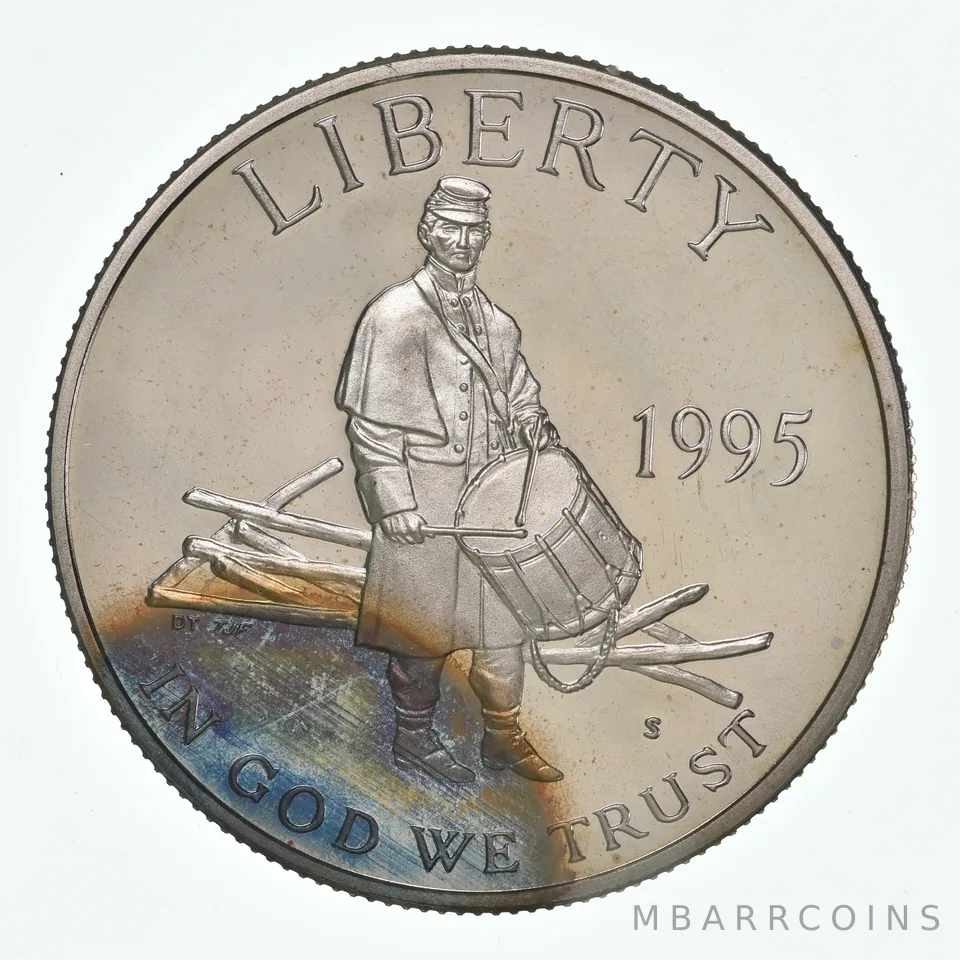 1995-S Civil War Commemorative Half Dollar TONED a0207