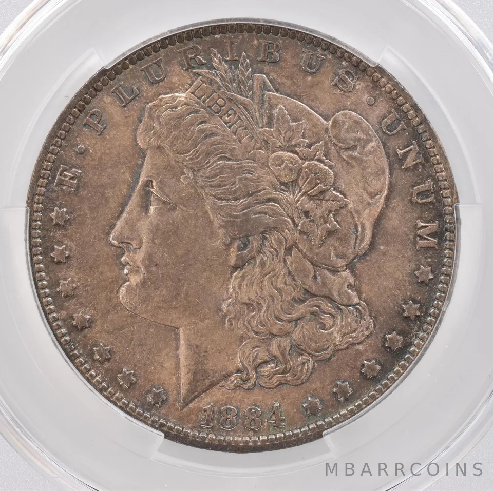 1884-O Morgan Silver Dollar MS62 CAC CACg Beautiful Tone *1620