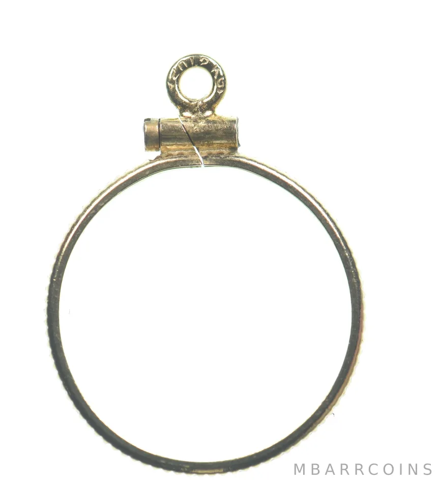12k 0.6 Gram Gold Filled 15.5mm Coin Bezel Pendant Frame Edge *4946