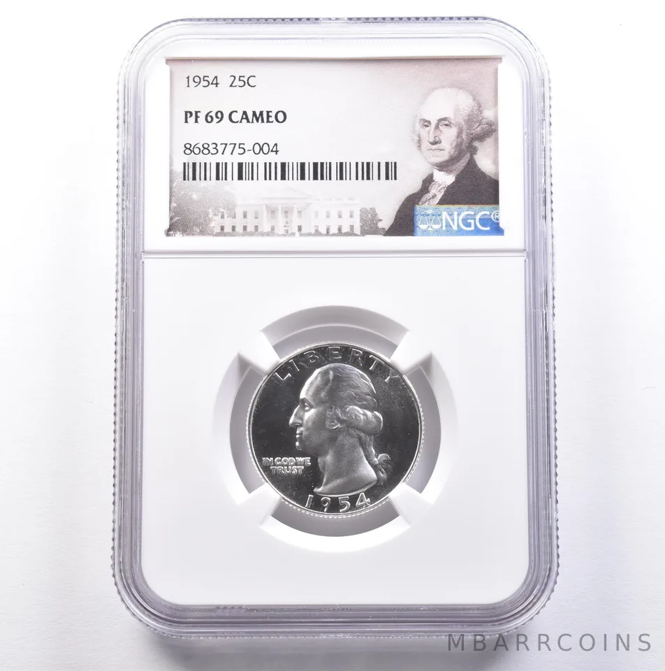 1954 Washington Quarter PF69 CAMEO NGC *9153