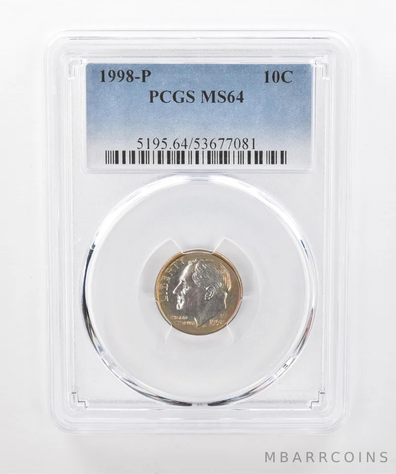 1998-P Roosevelt Dime MS64 PCGS Beautiful Tone *1315