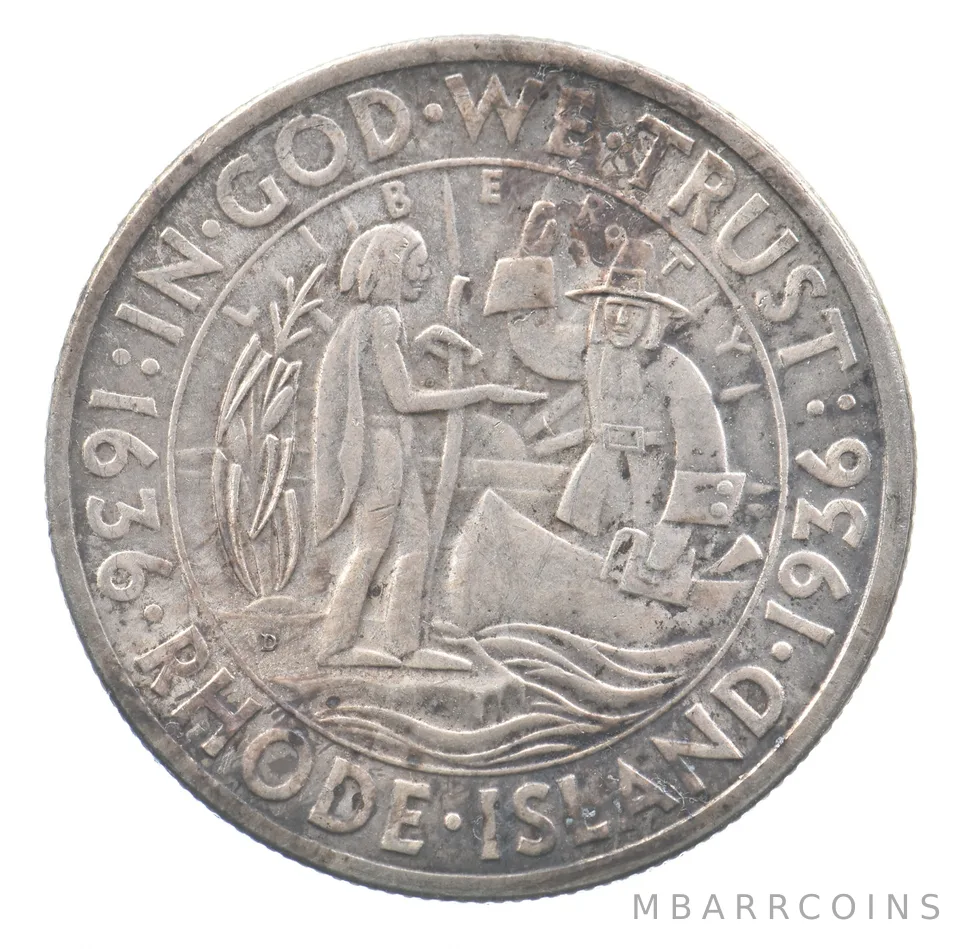 1936-D Rhode Island Commemorative Half Dollar *2789