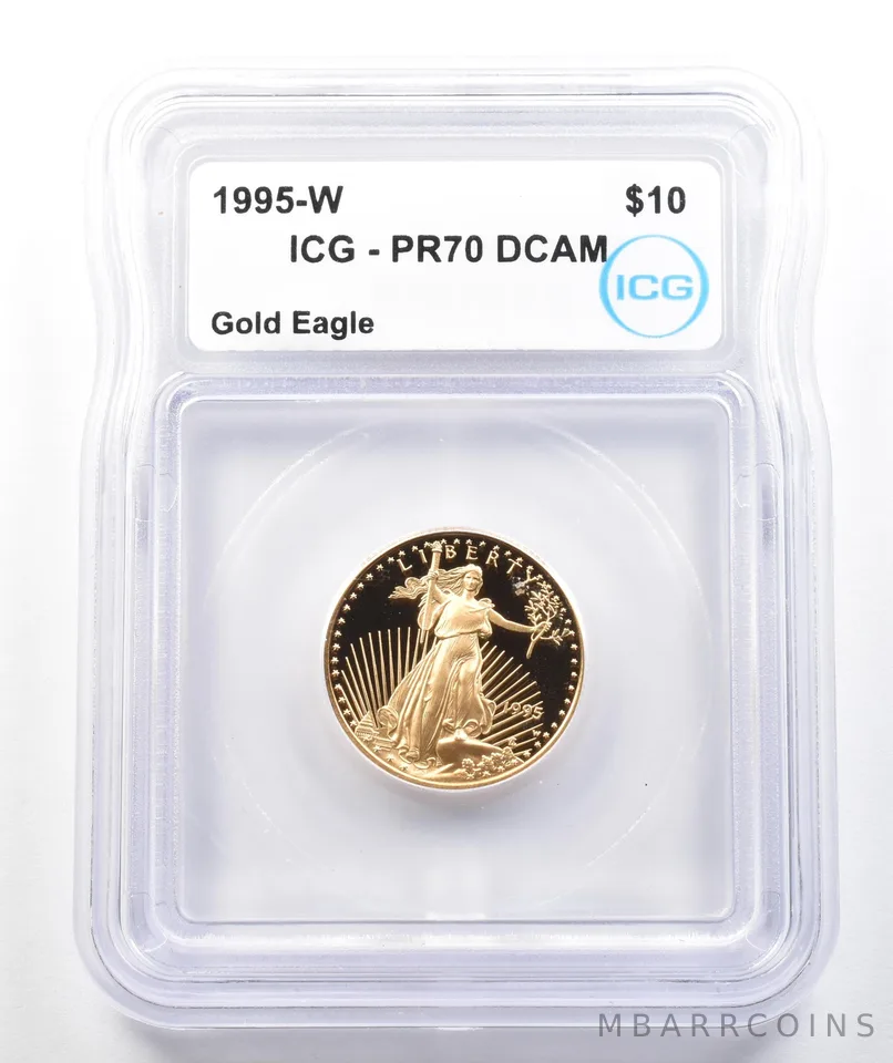 1995-W $10 American Gold Eagle 1/4 Oz Gold PR70 DCAM ICG