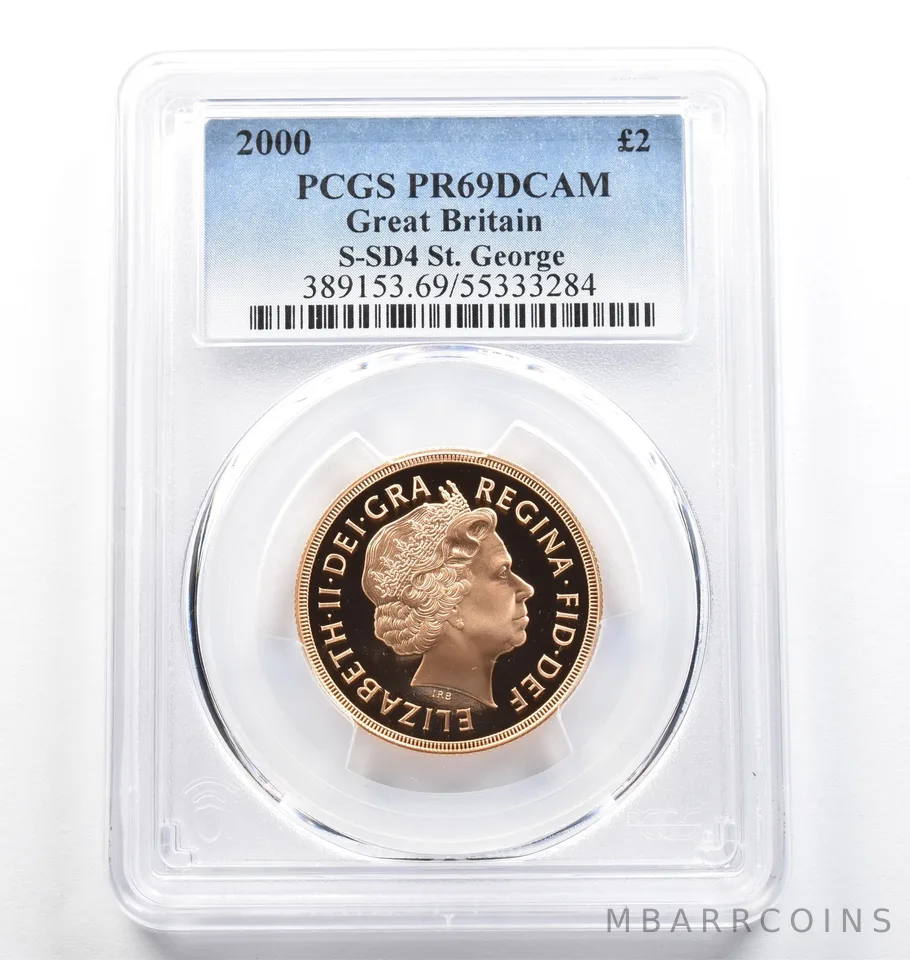 2000 Great Britain 2 Pound Gold Double Sovereign St George PR69 DCAM PCGS *9831