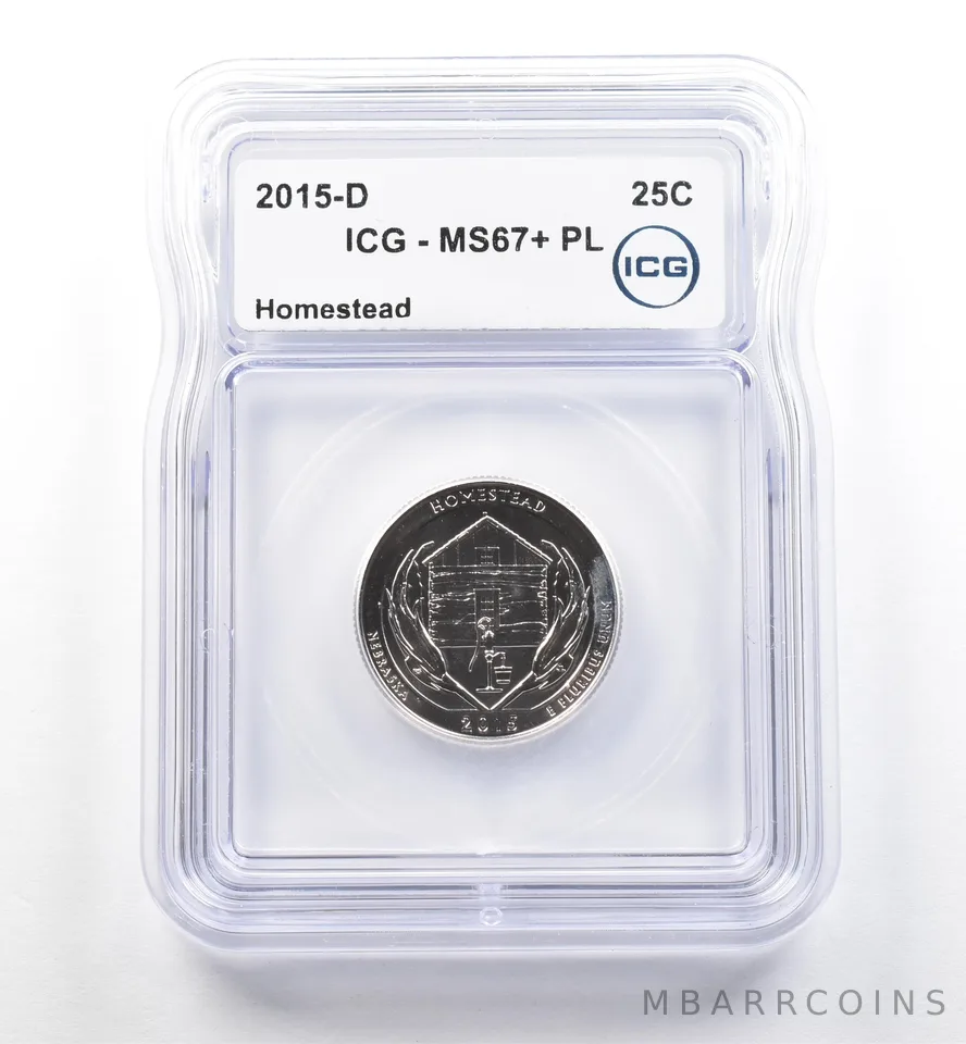 2015-D Washington Quarter ATB Homestead MS67+ PL ICG *7469
