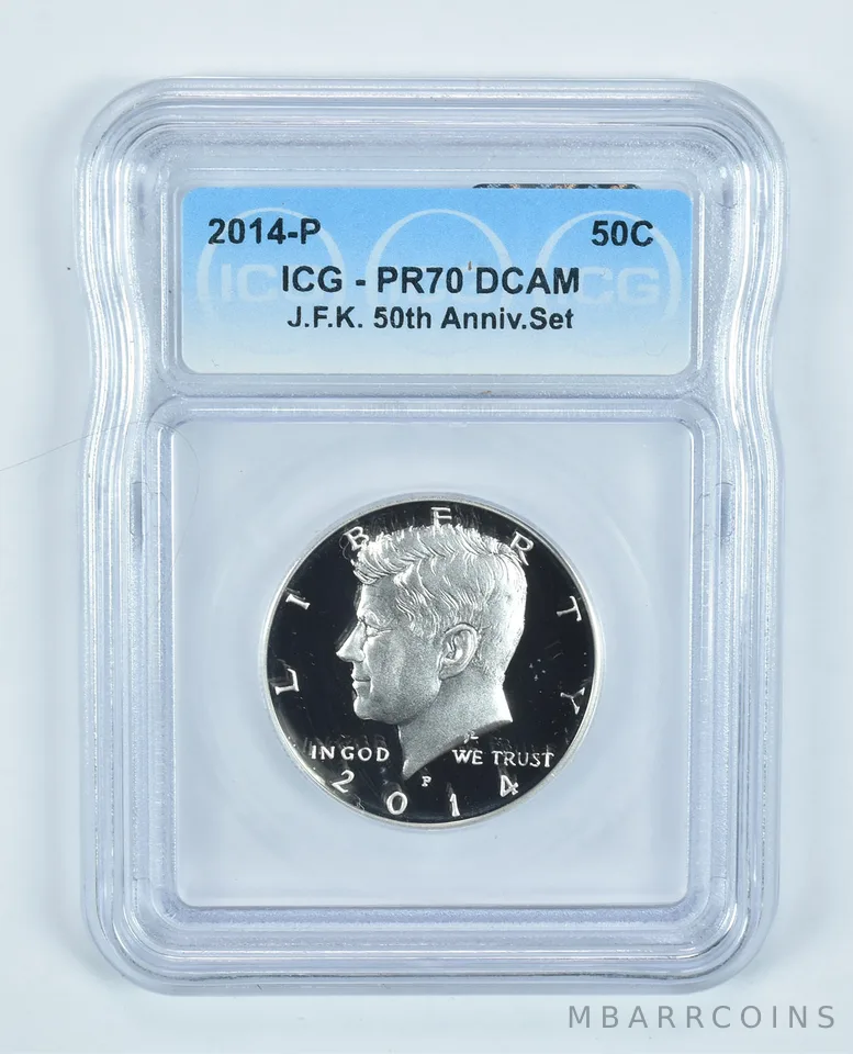 2014-P Kennedy Half Dollar 50th Anniversary Set PR70 DCAM ICG