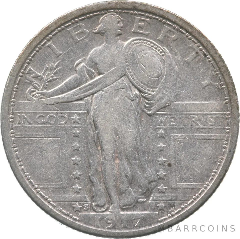 1917-S Standing Liberty Quarter a9432