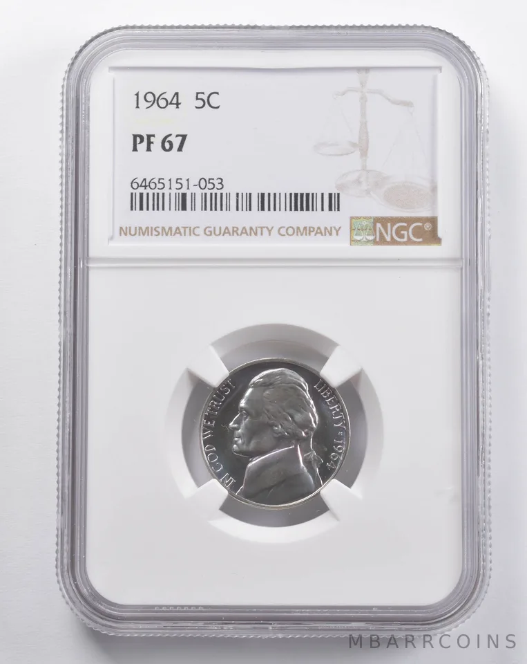 PF67 1964 Jefferson Nickel NGC a5750