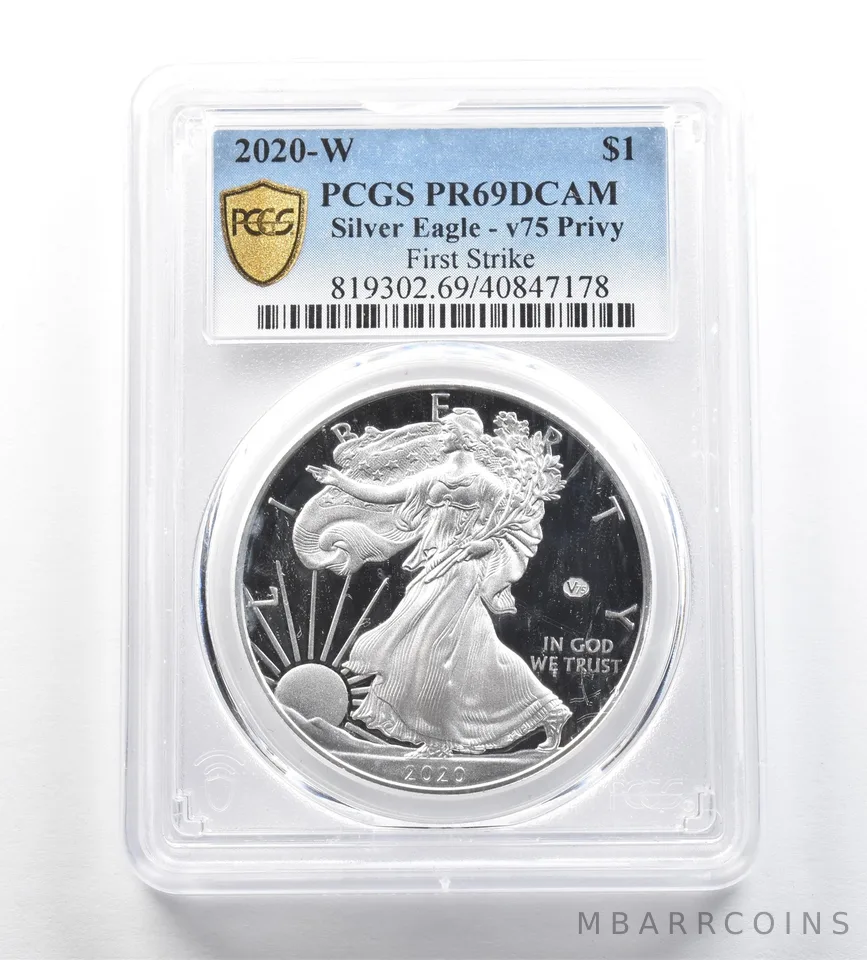 2020-W American Silver Eagle v75 Privy First Strike PR69 DCAM PCGS *7178