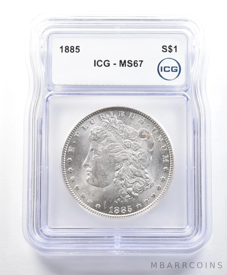 1885 Morgan Silver Dollar MS67 ICG *9006