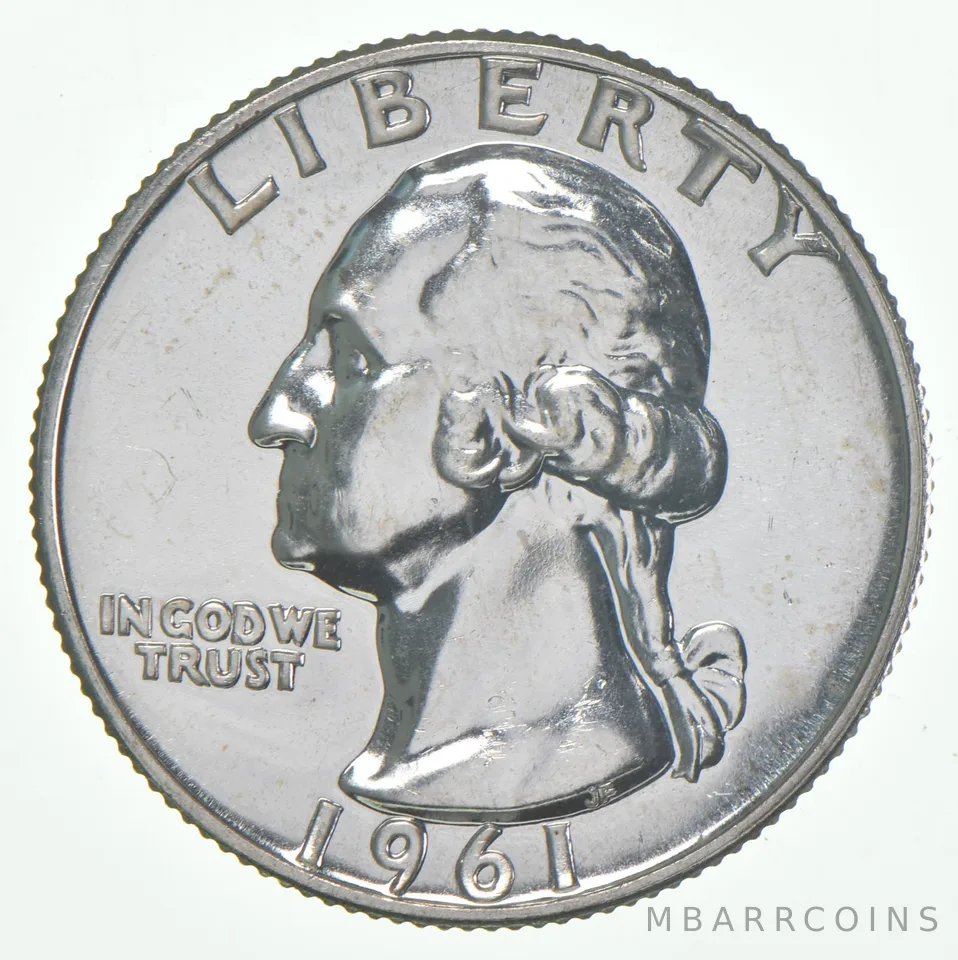 1961 Proof Washington Quarter 90% Silver