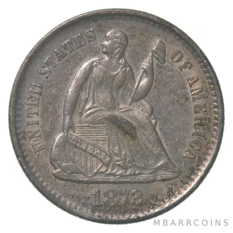 1872-S Seated Liberty Half Dime a6277