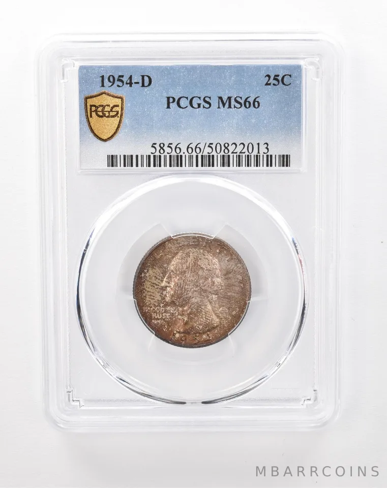 1954-D Washington Quarter MS66 PCGS Beautiful Tone PQ *0819